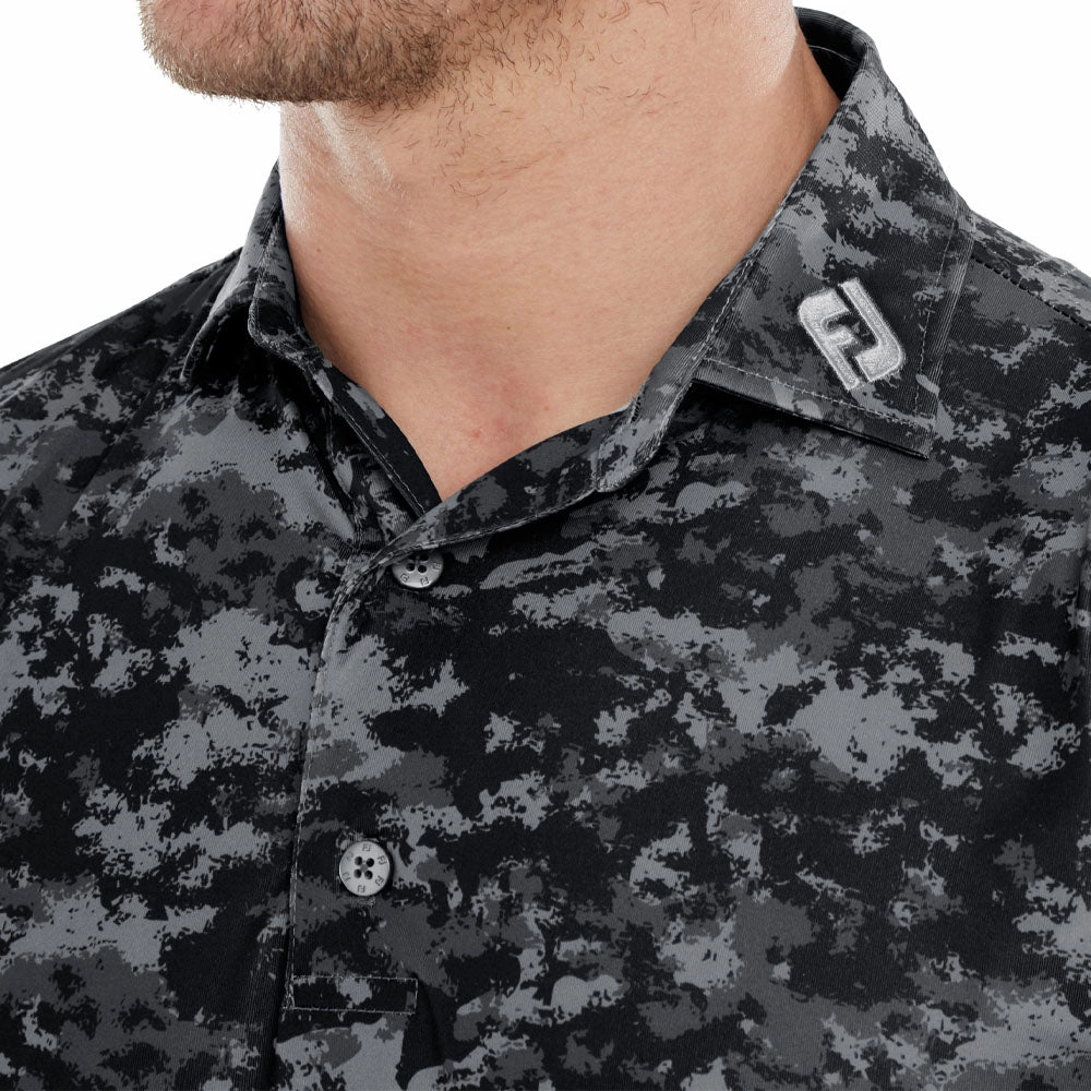 Airflow Ventilation FootJoy Cloud Camo Polo Shirt - Black