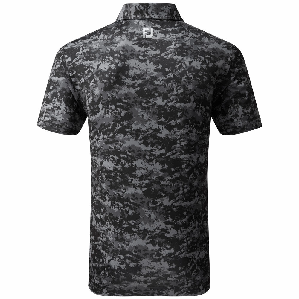 QuickDry Material FootJoy Cloud Camo Polo Shirt - Black
