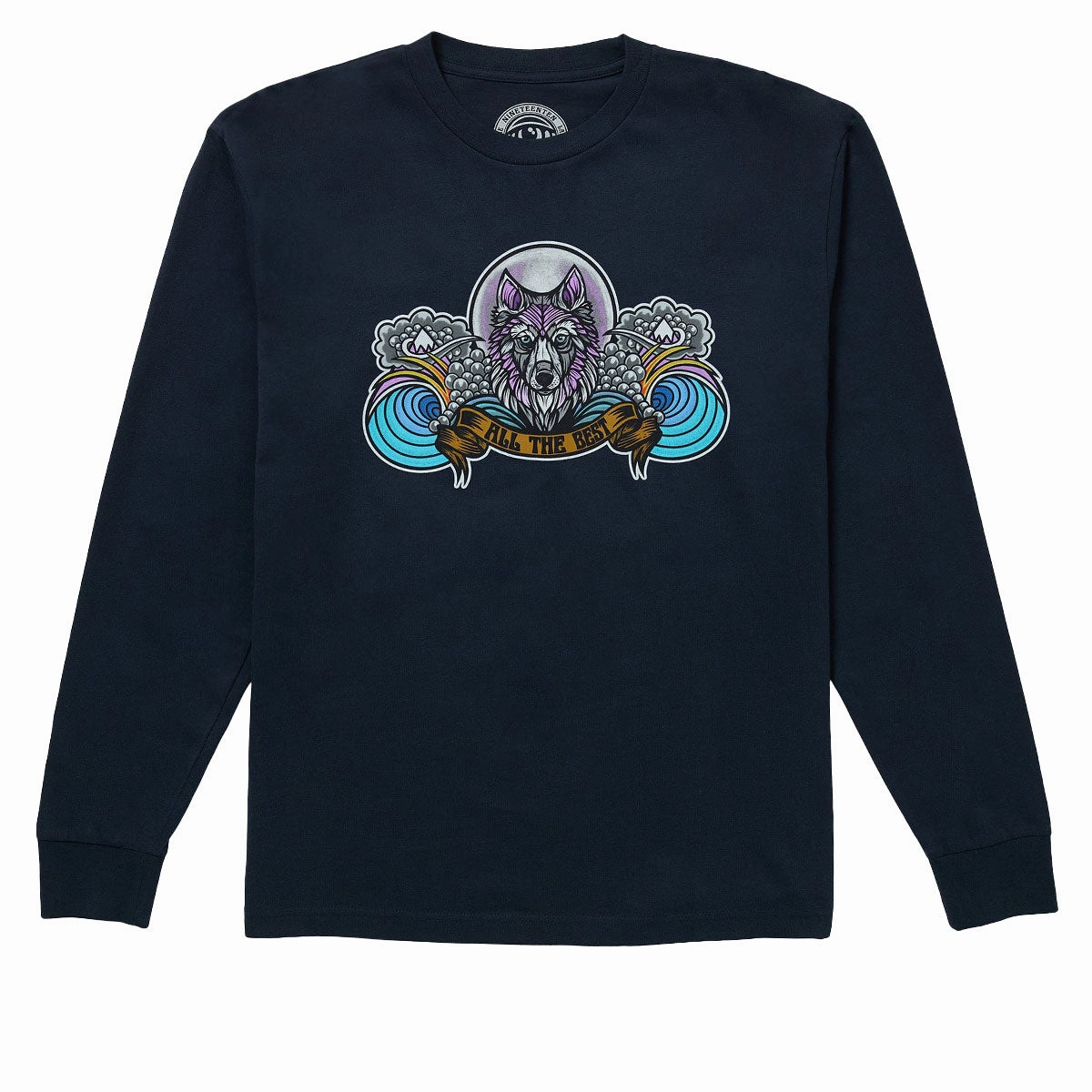 1910 HHHowler Long Sleeve T-Shirt - Navy Geometric precision