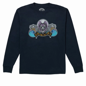 1910 HHHowler Long Sleeve T-Shirt - Navy Geometric precision