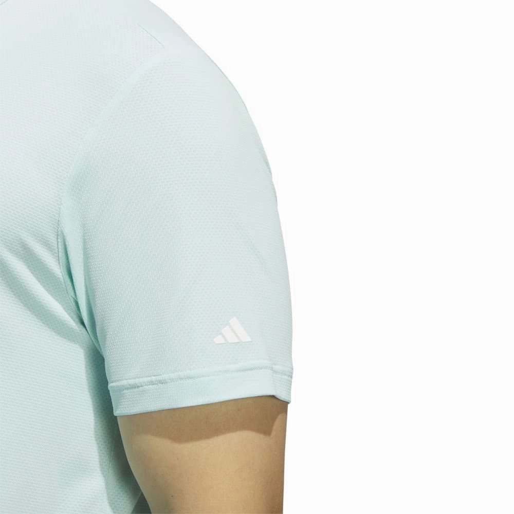adidas Ultimate365 Heat Polo Shirt - Semi Flash Aqua Flexible Shoulder Seams Everyday Trend