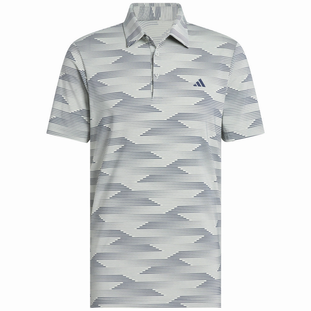 adidas Ultimate365 Speed Stripe Polo Shirt - Wonder Silver/Collegiate Navy Everyday Fashion Look Smooth Finish