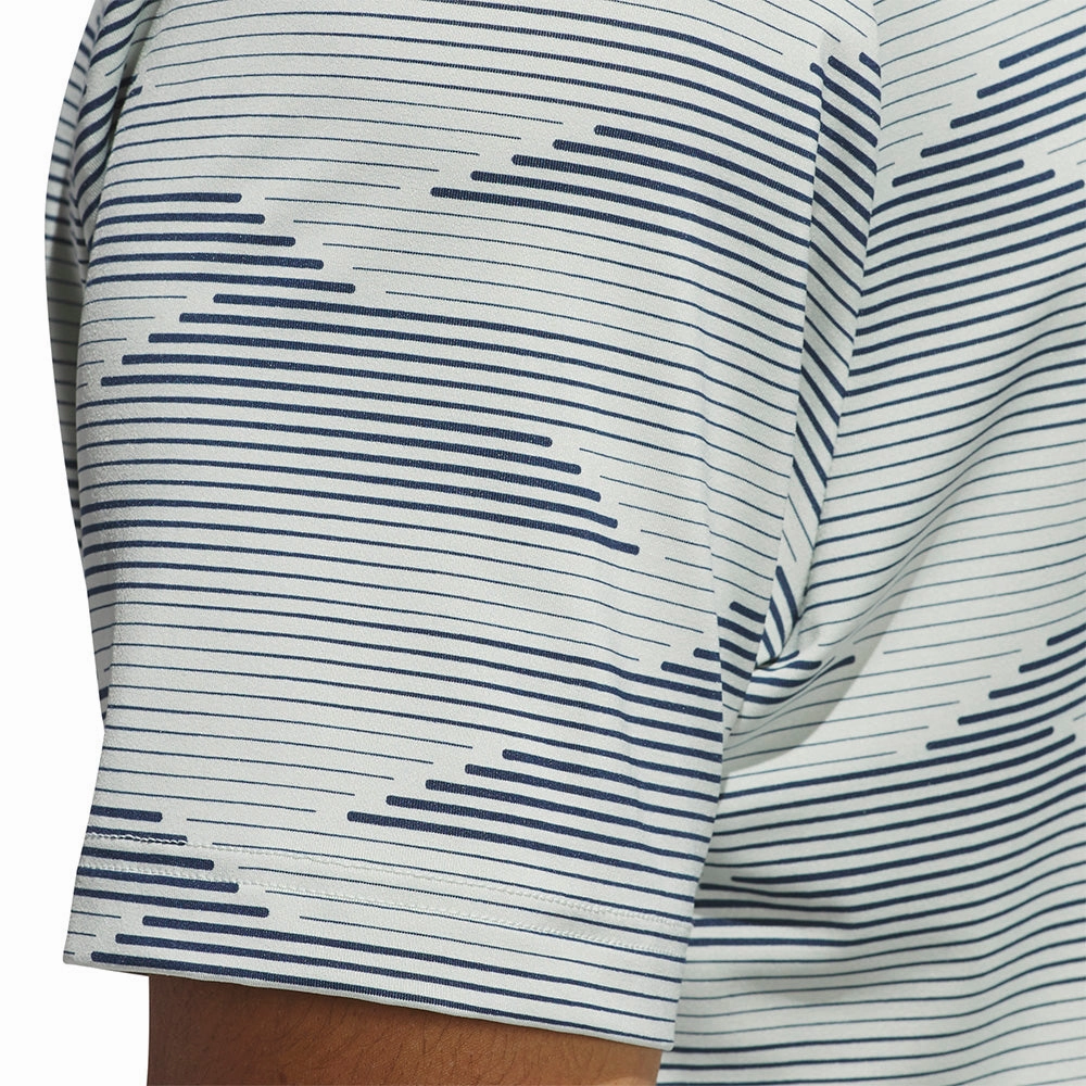 adidas Ultimate365 Speed Stripe Polo Shirt - Wonder Silver/Collegiate Navy Multi Purpose Wear Sustainable Production Process