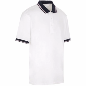 Moisture Wicking Technology ProQuip Sub7 Plain Polo Shirt - White/Lavender
