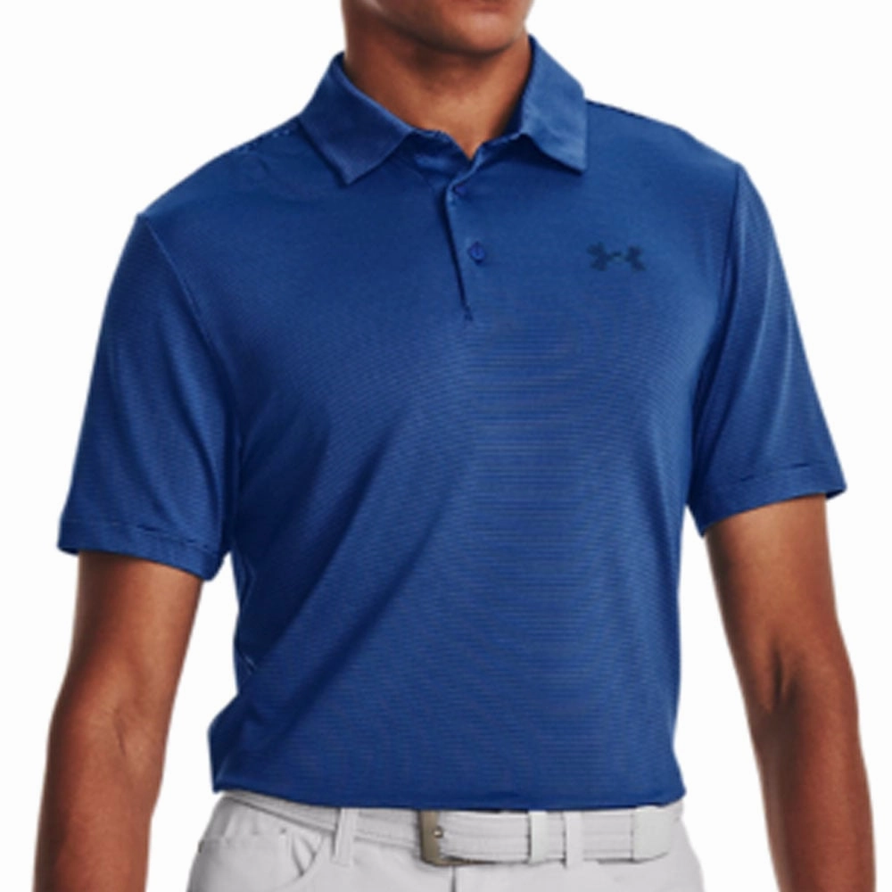 Comfort Design Zip Up Under Armour Playoff 3.0 Core Stripe Polo Shirt - Blue Mirage/Glacier Blue