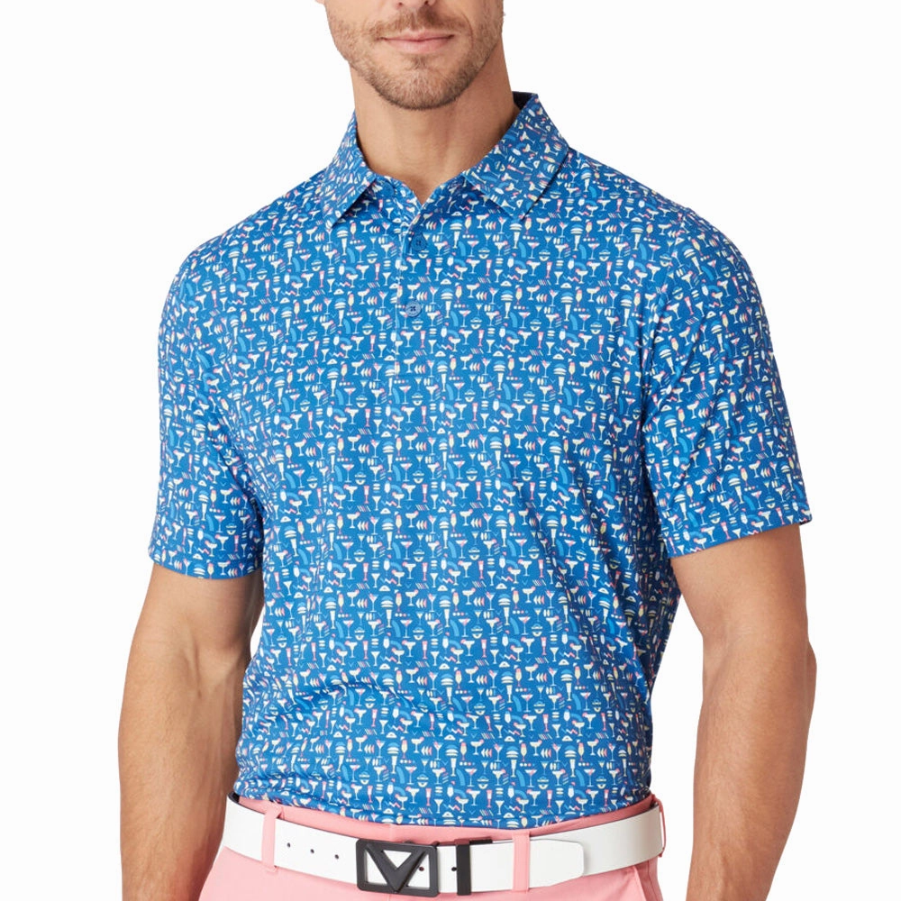 High-Quality Cotton Callaway Cocktail Polo Shirt - Galaxy Blue