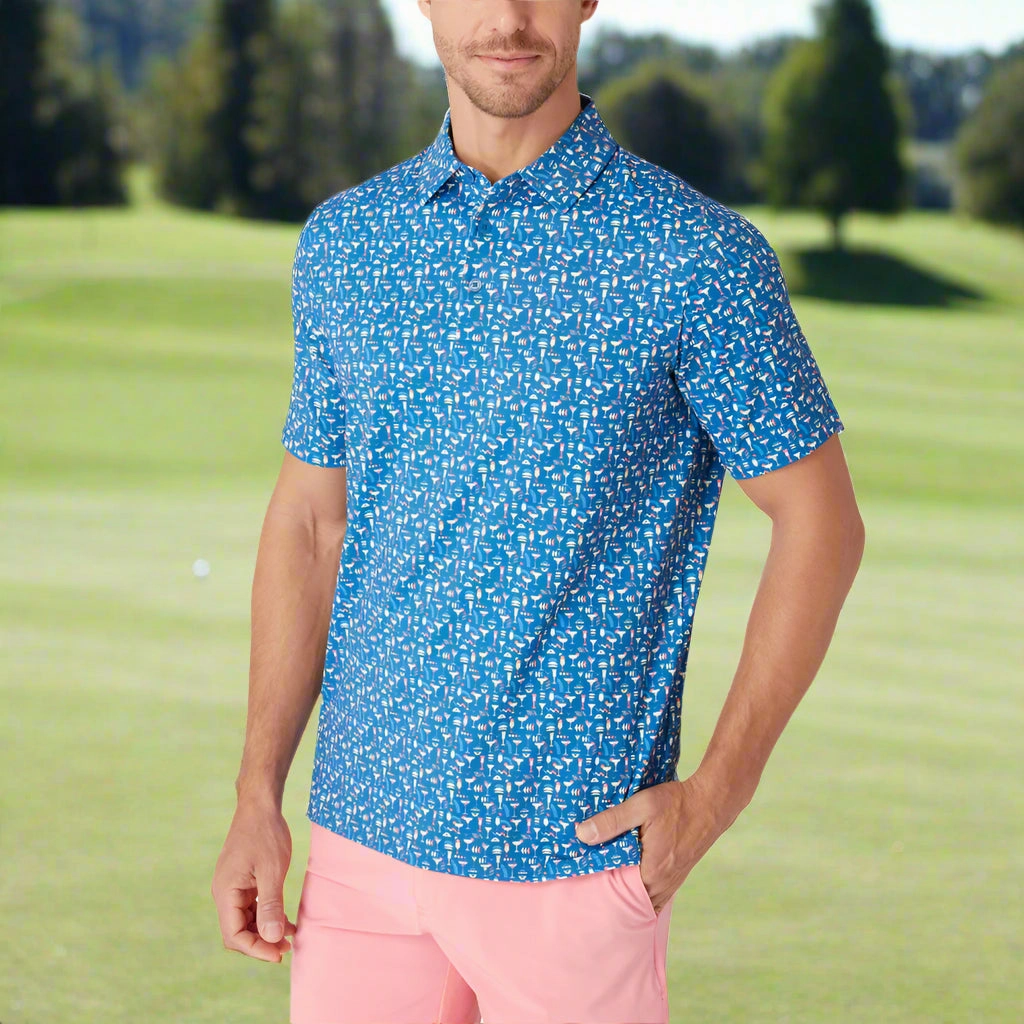 Callaway Cocktail Polo Shirt - Galaxy Blue Fashionable Piece