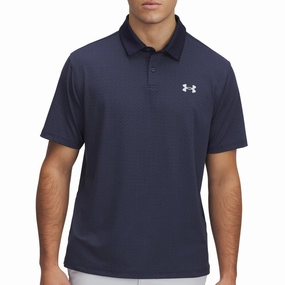 AntiStatic Properties RelaxedFit Under Armour Tee To Green Printed Polo Shirts - Midnight Navy/Halo Gray