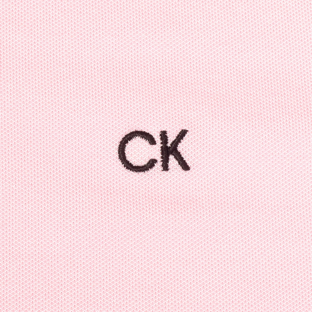 Casual Layer Look Calvin Klein Uni Polo Shirt - Baby Pink