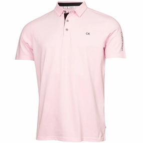 Functional Side Gussets Street Comfort Calvin Klein Uni Polo Shirt - Baby Pink