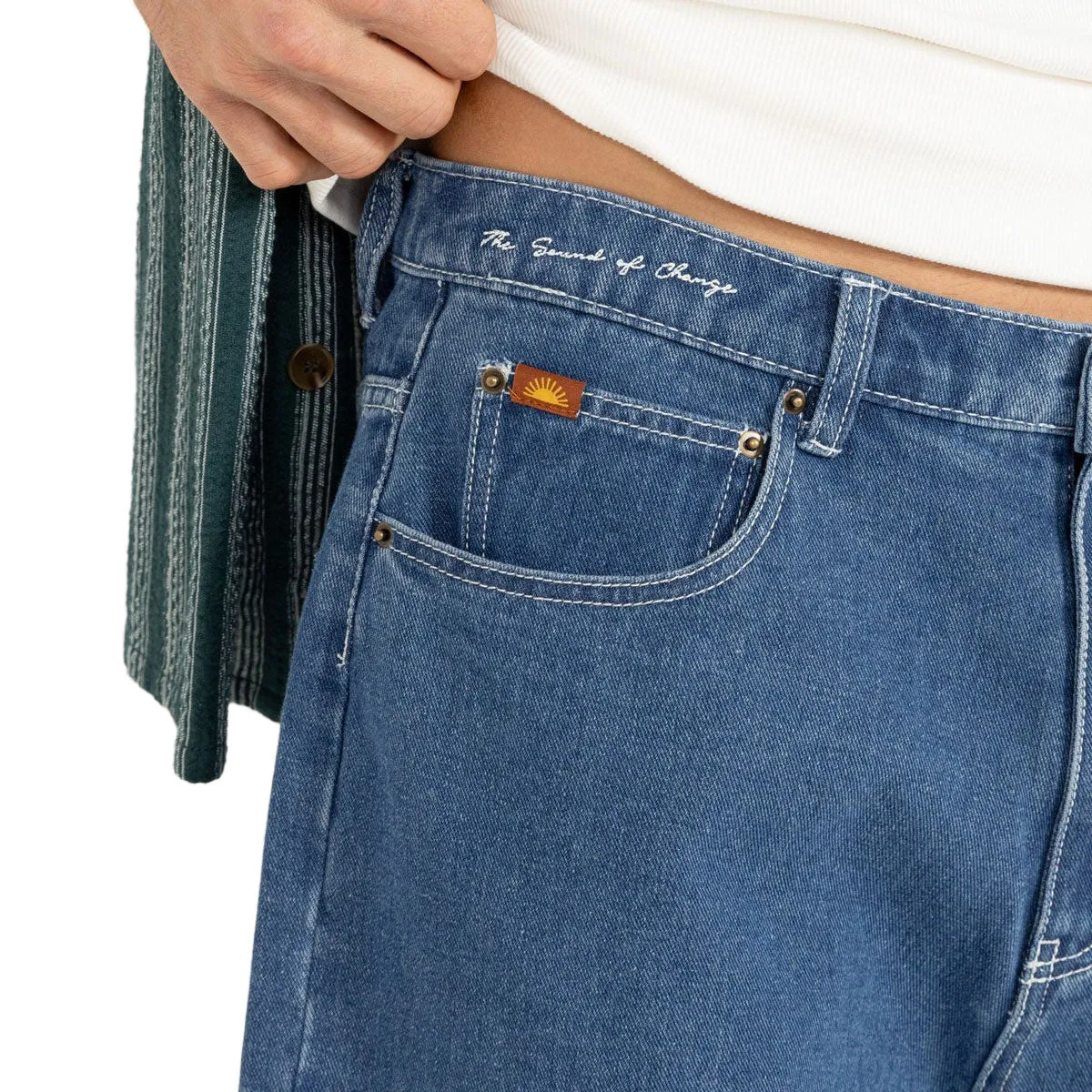 Rhythm Toby Denim Shorts - Dark Blue Wash BreathableWebbing Convertible Length