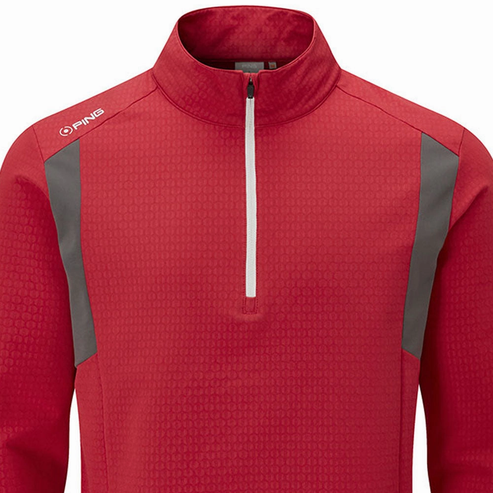 Urban Wear Ping Power 1/2 Zip Sweater - Firebrick