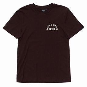 Holiday Trend Deus Ex Machina Troop T-Shirt - Chocolate Plum