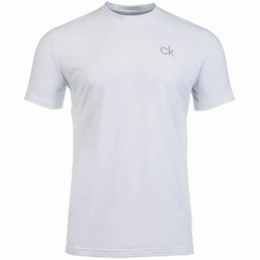 Calvin Klein Newport T-Shirt - White Effortless Fashion Yarn Dyed Fabric