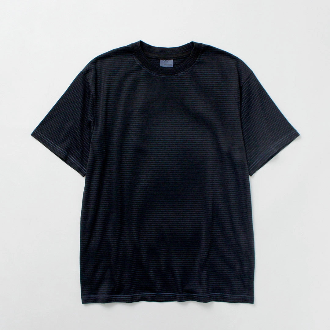 Chill Comfort Look Cozy Layering YONETOMI NEW BASIC / Garment-dye Striped T-shirt