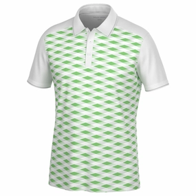 Galvin Green Marlon Polo Shirt - White/Fresh Green Casual Choice
