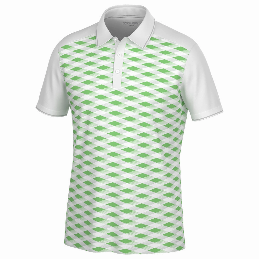 Galvin Green Marlon Polo Shirt - White/Fresh Green Casual Choice