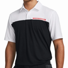 Under Armour T2G Colour Block Polo Shirt - Black/White/Red Solstice Modern and Soft
