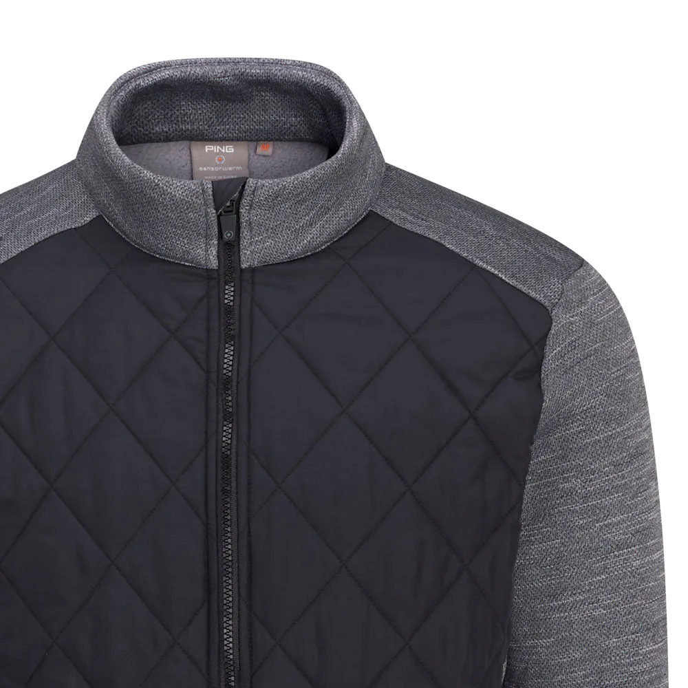 Ping Aaran Jacket - Steel Marl/Black Cozy Layering HighCollarDesign