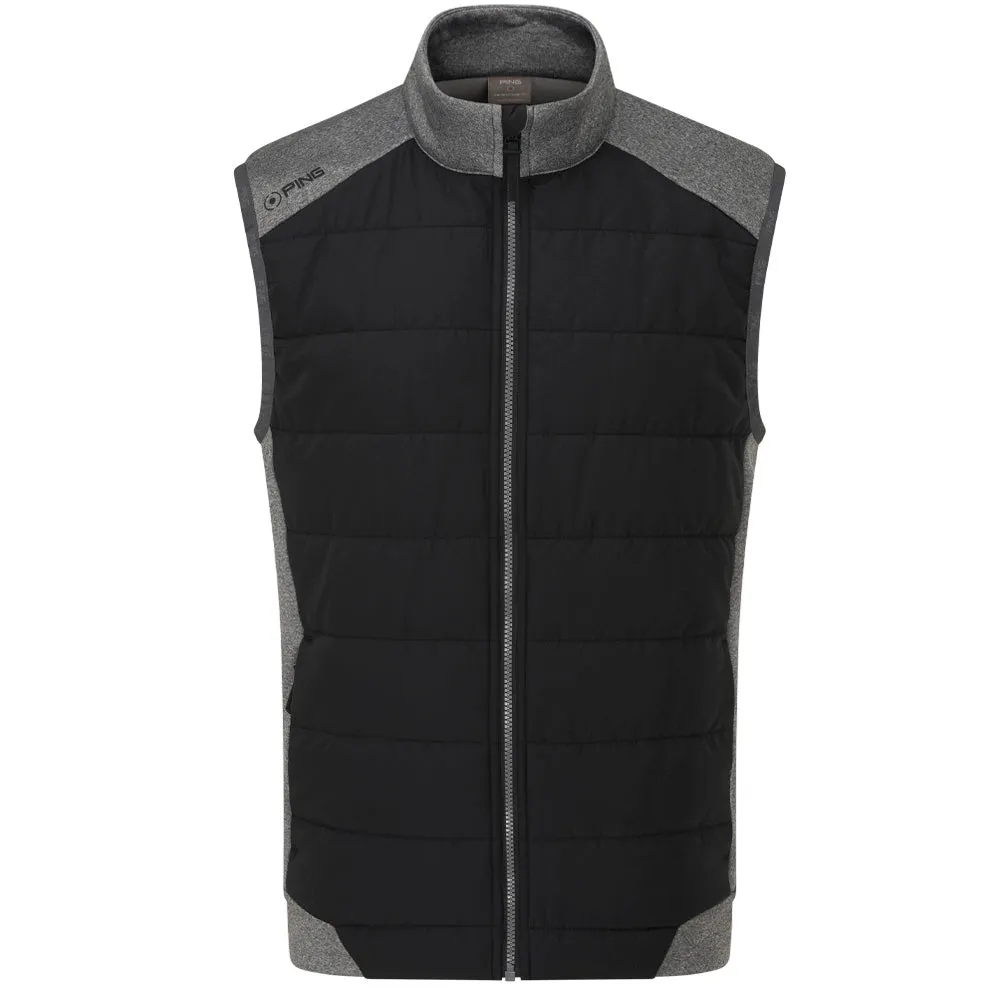 Ping Aiden Gilet - Asphalt Marl/Black Windproof Construction high - end price