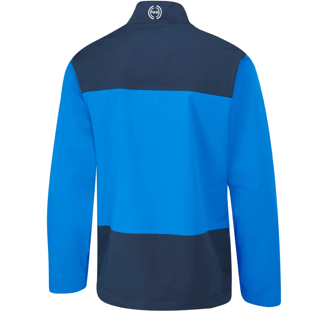 Multi Pocket System Anti Pilling Finish Ping AquaDrive Waterproof Jacket - Brilliant Blue/Oxford Blue