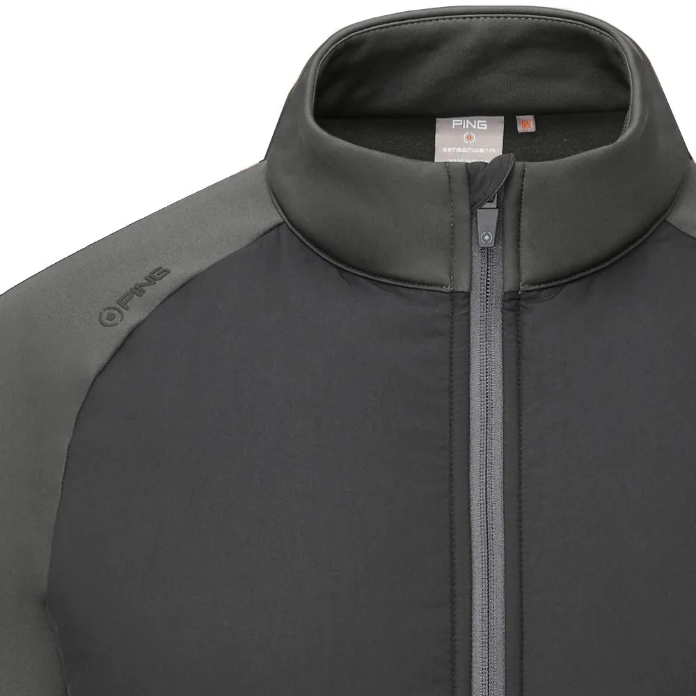 Low Profile Collar Organic Cotton Blend Ping Arlo Jacket - Black/Asphalt