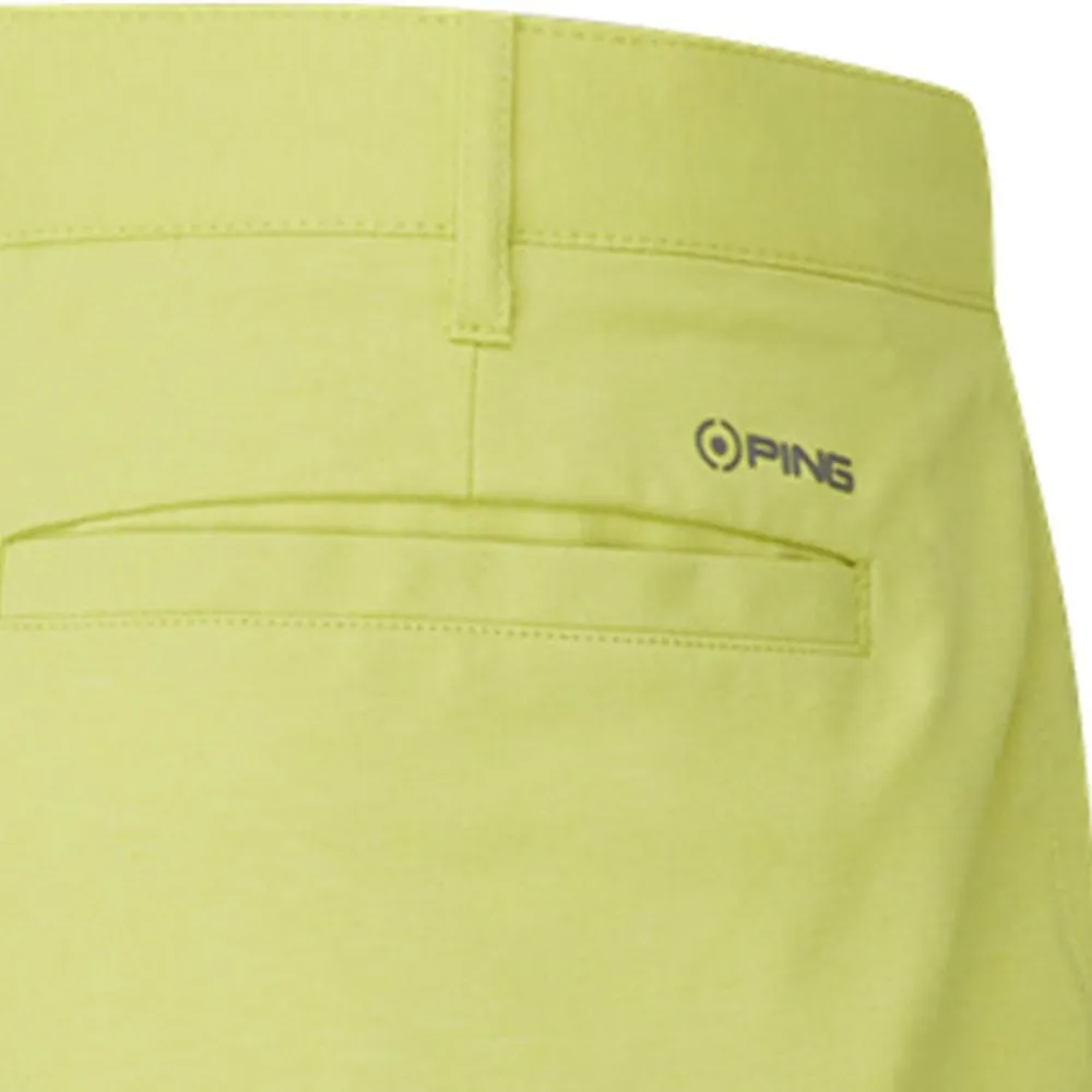 Breathable Mesh Panels Striped Design Ping Bradley Shorts - Lime Marl