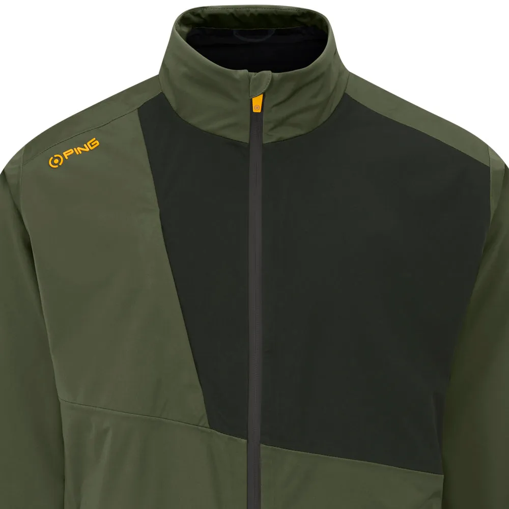 Micro Perforated Panels Ping Impervious Waterproof Jacket - Dark Olive/Black