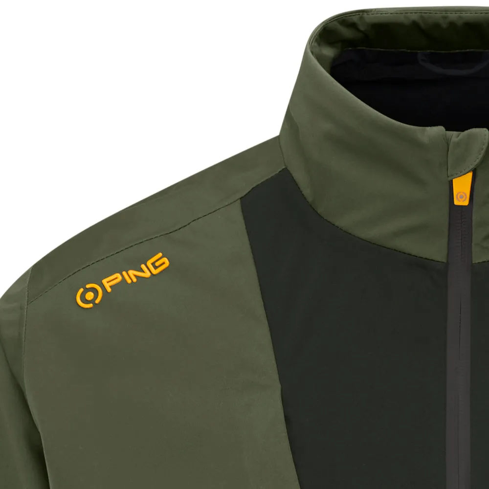 Stretch Enhanced Mobility Zones Ping Impervious Waterproof Jacket - Dark Olive/Black