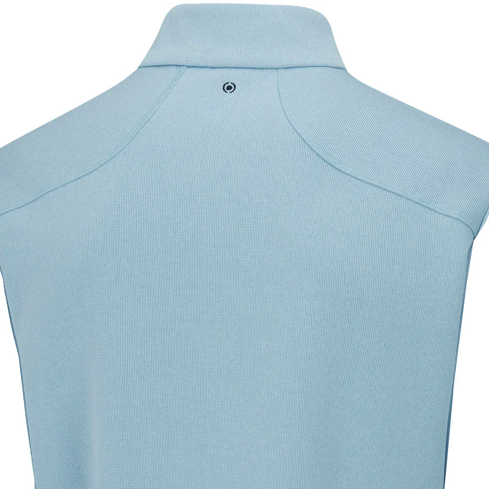 Ping Ramsey 1/2 Zip Gilet - Sky Blue Marl Water Repellent Finish Organic