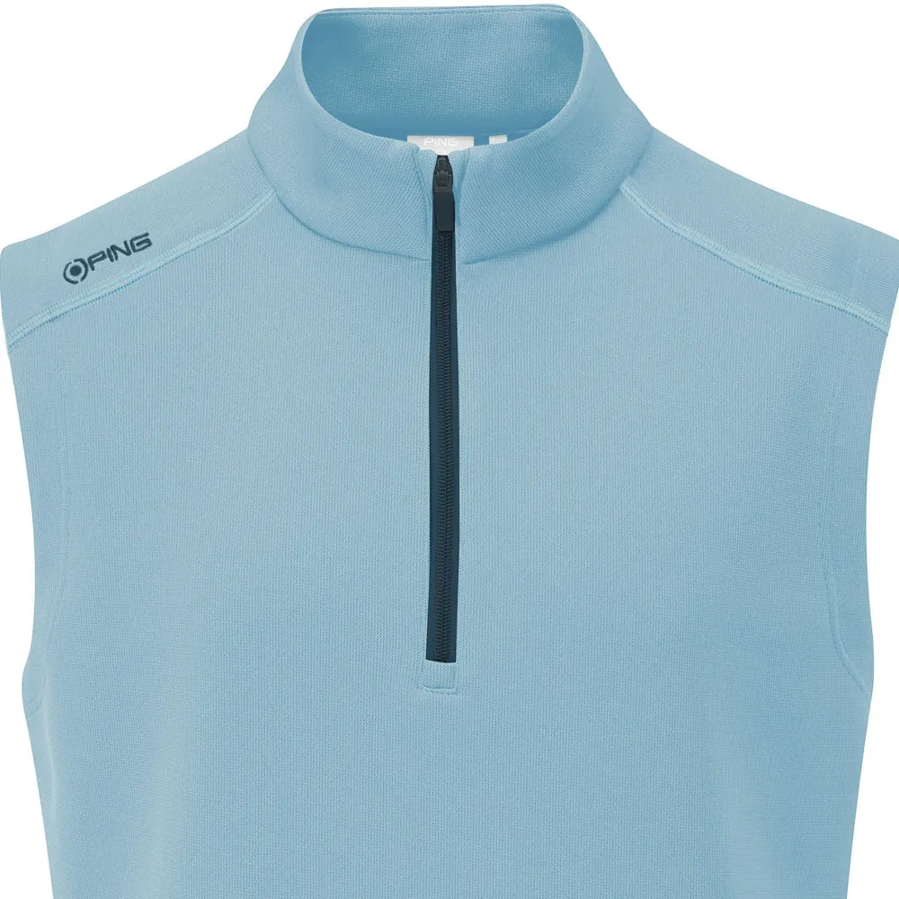 Ping Ramsey 1/2 Zip Gilet - Sky Blue Marl fabric quality Level