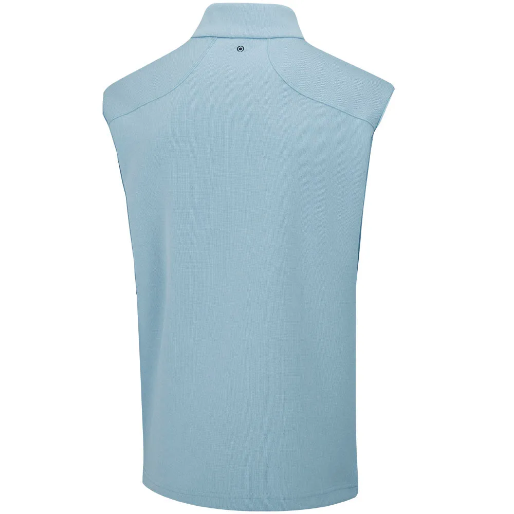 adjustable for fit Neutral Ping Ramsey 1/2 Zip Gilet - Sky Blue Marl
