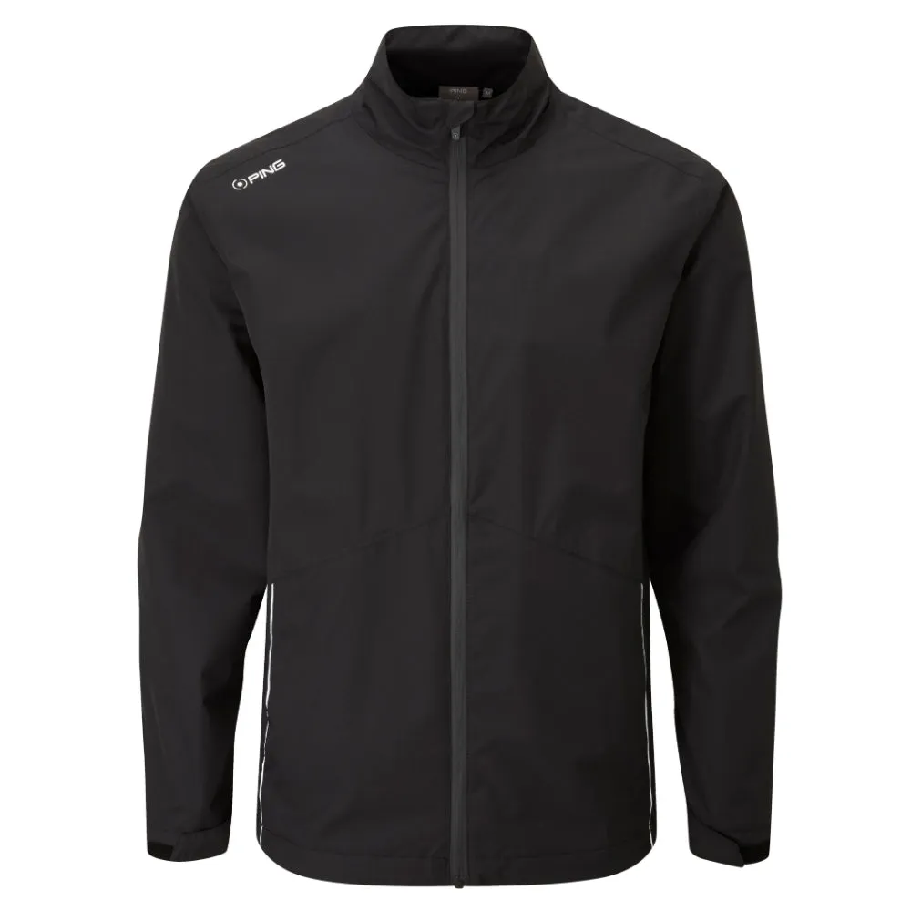 Tagless Neckline Design Ping SensorDry Waterproof Jacket - Black
