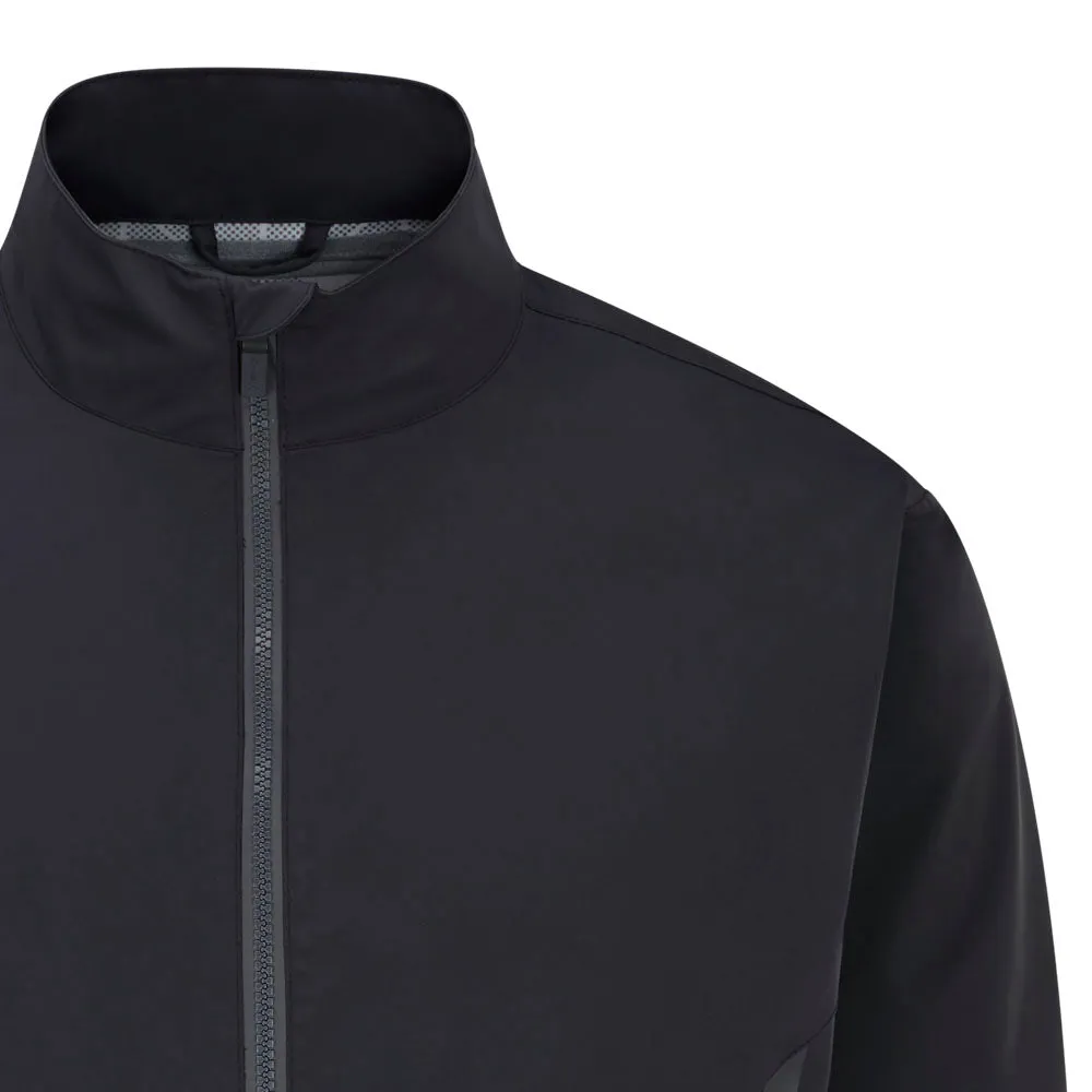 Elastic Hem Adjustment Ping Taran 3L Waterproof Jacket - Black
