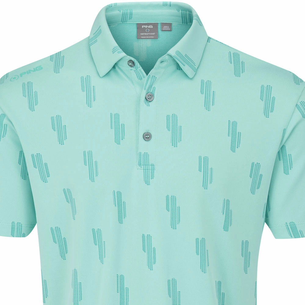 Street Trend Ping Arizona Cactus Polo Shirt - Aruba Blue Multi