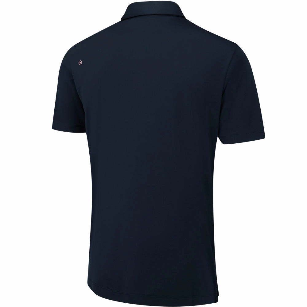 petite size Outdoor Leisure Look Ping Arizona Cactus Print Polo Shirt - Navy