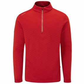 Ping Bexton 1/2 Zip Pullover - Classic Red Multi Layered Look Fleece
