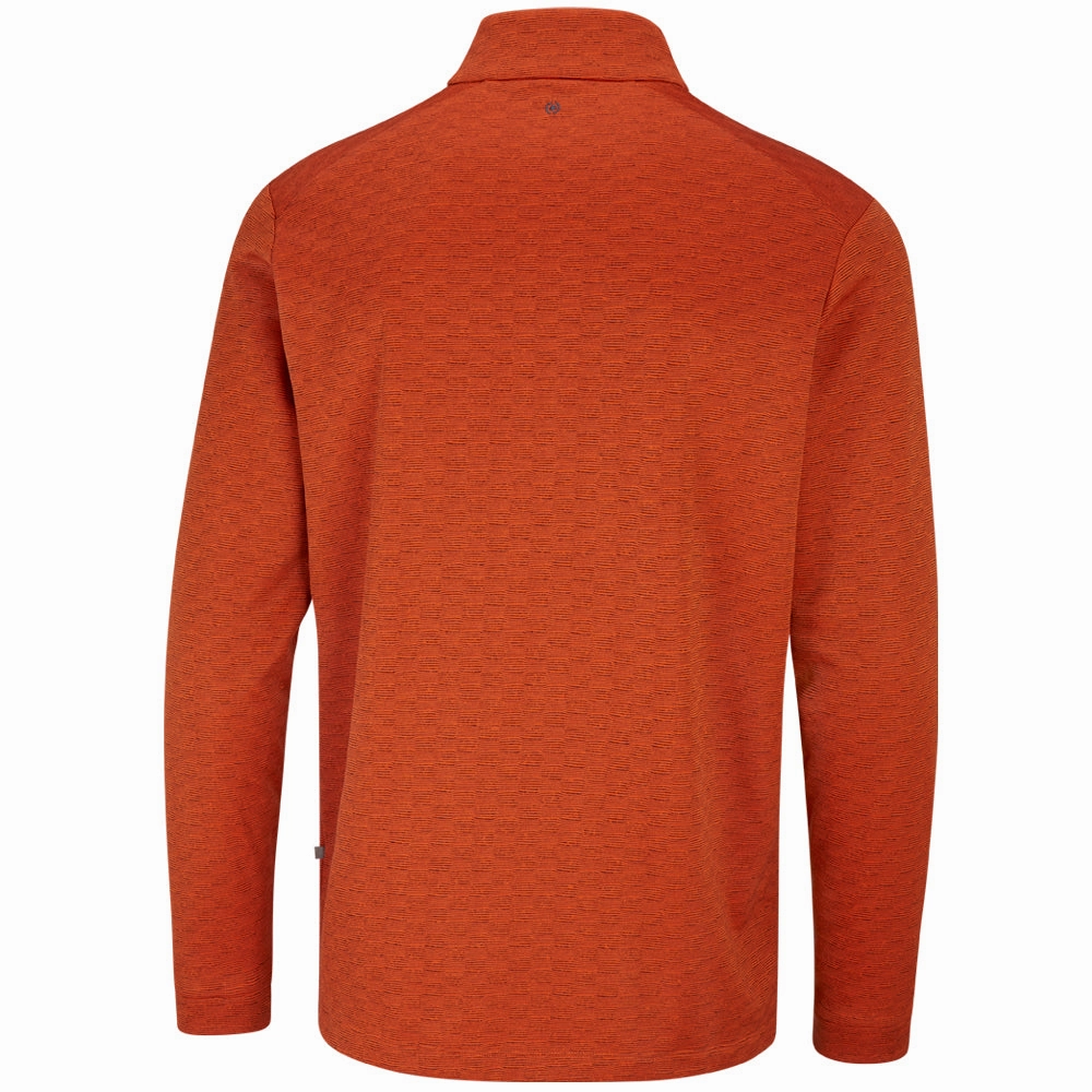 Ping Bexton 1/2 Zip Pullover - Russet Multi Fitted Cut Mesh Lining