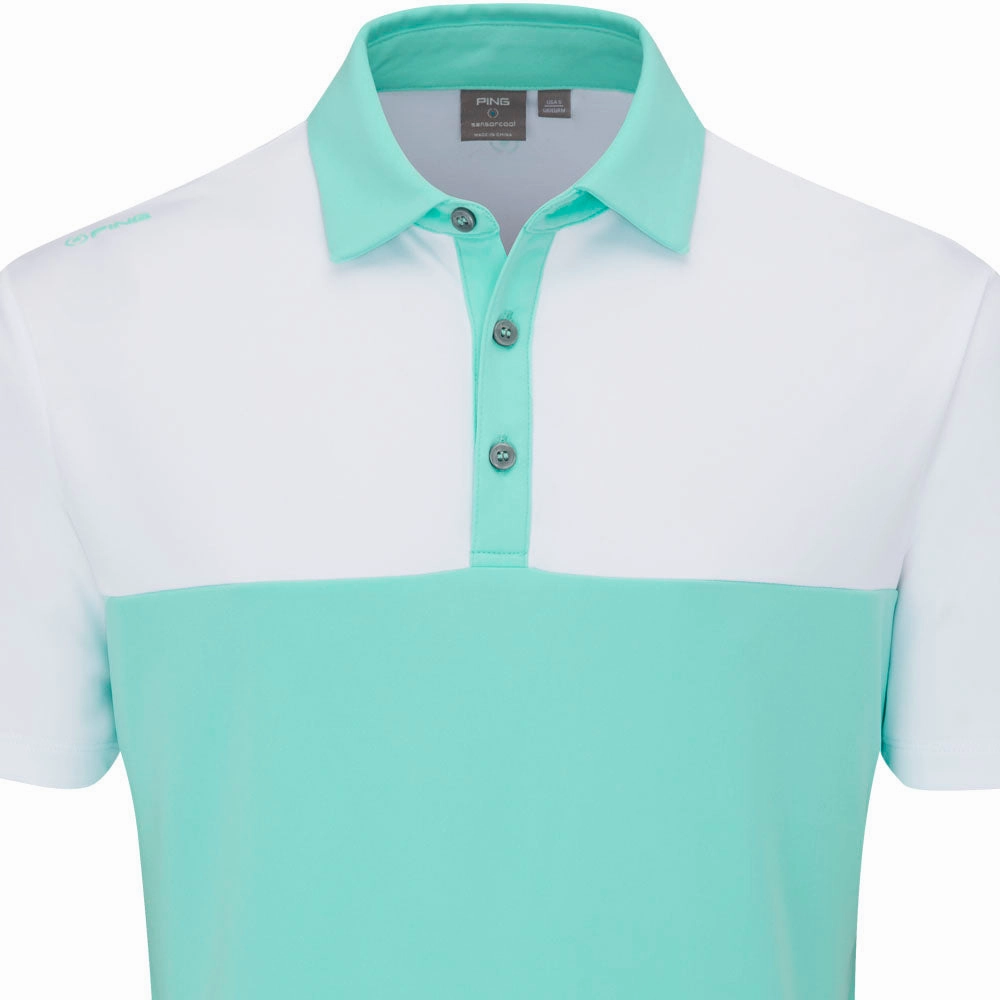 Layered Comfort Ping Bodi Polo Shirt - Aruba Blue/White