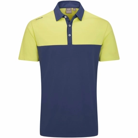 Premium Material Ping Bodi Polo Shirt - Blue Indigo/Limelight