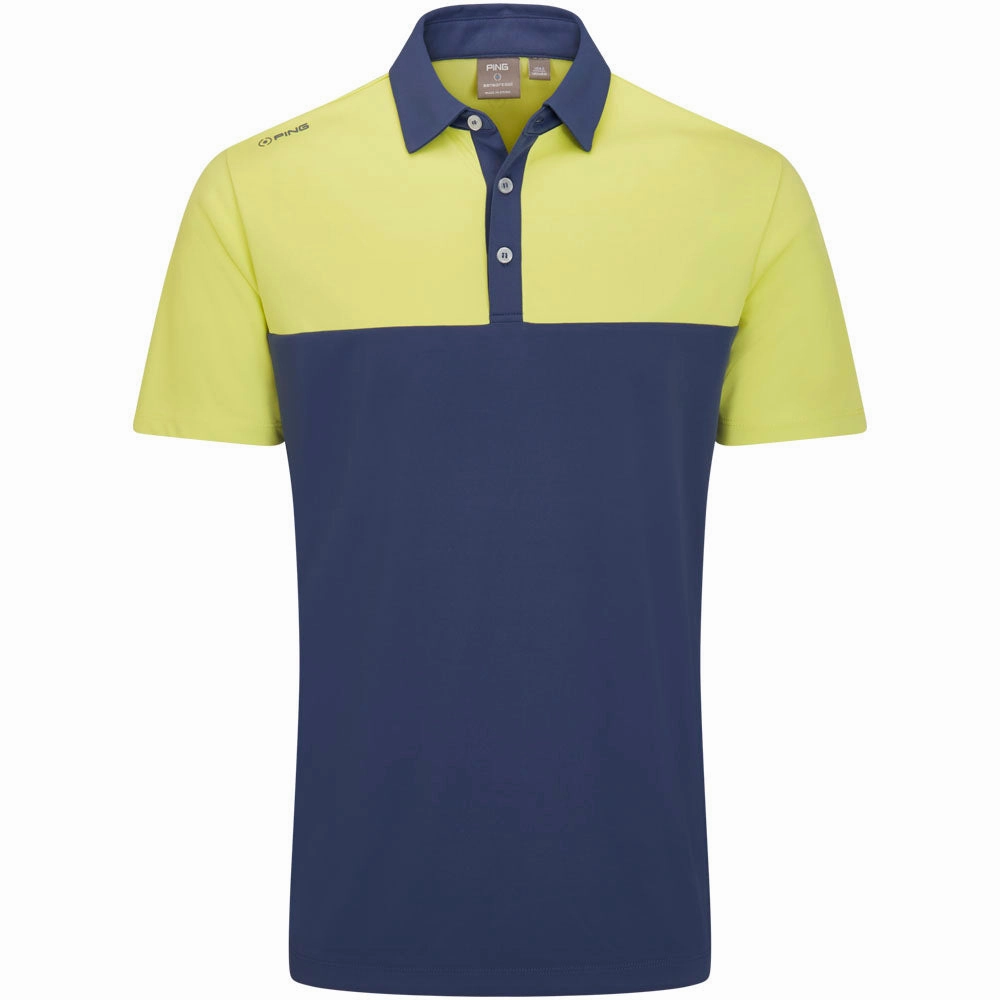 Premium Material Ping Bodi Polo Shirt - Blue Indigo/Limelight