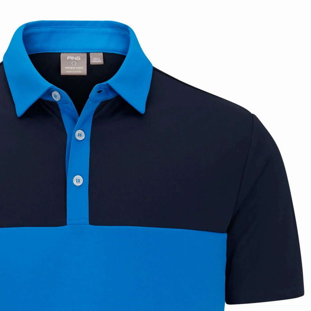 Ping Bodi Polo Shirt - Blue/Navy Comfy Design Leisure Casual