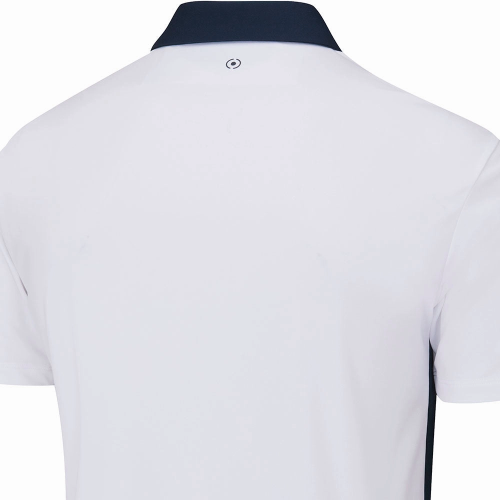 Stretchable Weave BreathableMaterial Ping Bodi Polo Shirt - Navy/White