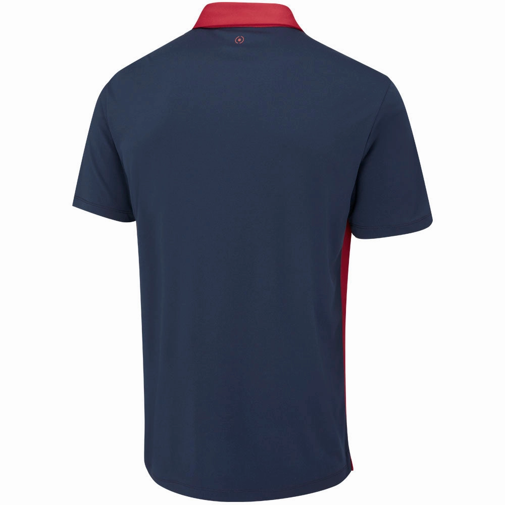 Bold colors Ping Bodi Polo Shirt - Rich Red/Navy