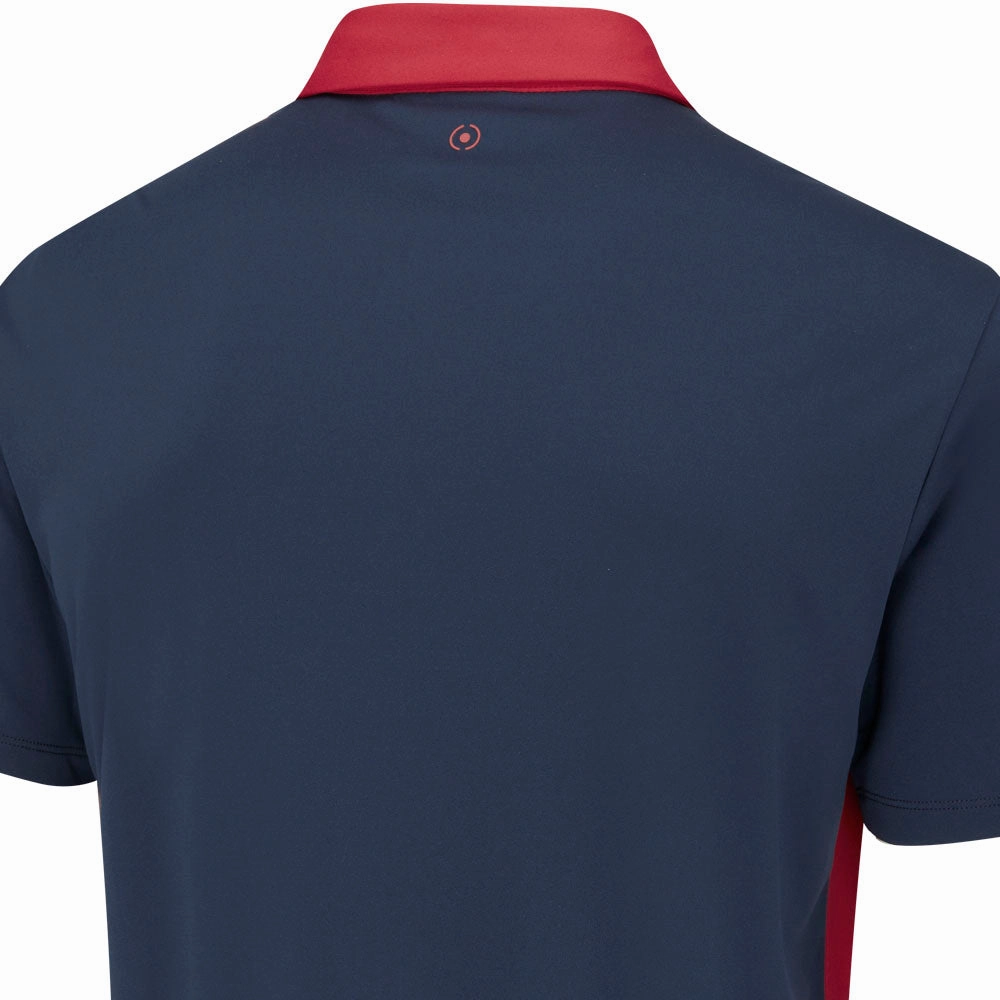 Ping Bodi Polo Shirt - Rich Red/Navy Stone Wash Process Soft Feel