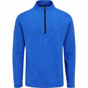 Fashionable Ping Bryon 1/2 Zip Mid Layer  - Ultra Blue Multi