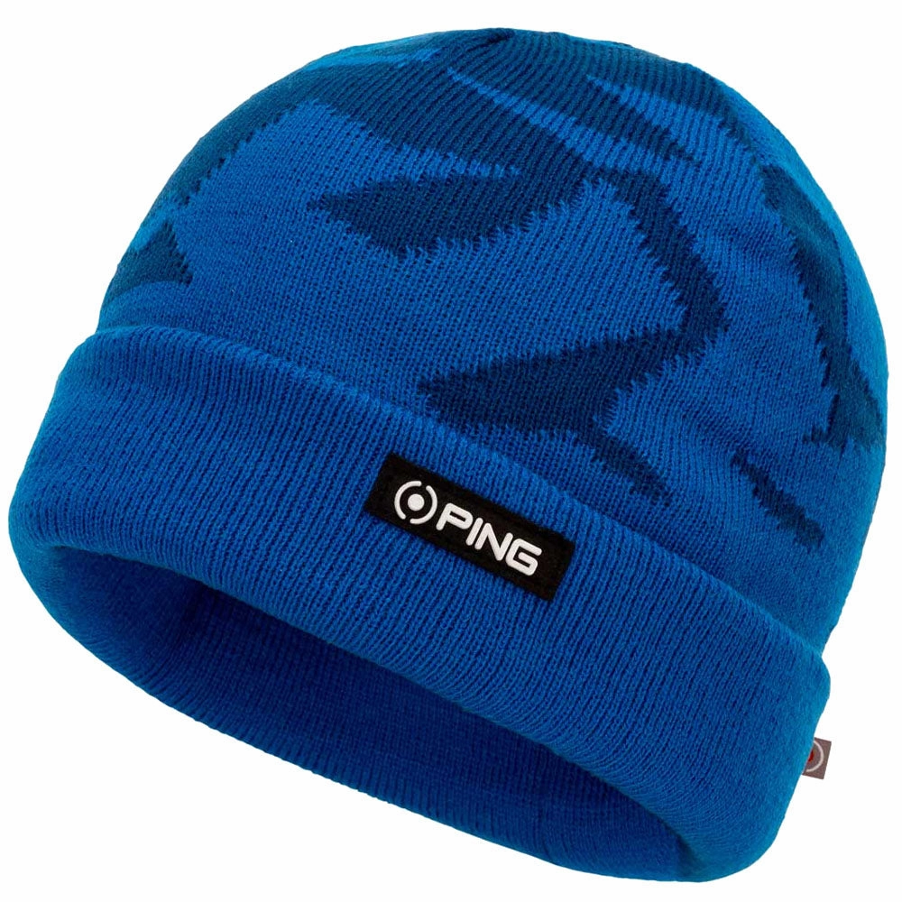 Ping Camo Knit Beanie - Delph Blue Multi Classic Look Packable Style