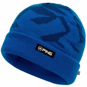 Ping Camo Knit Beanie - Delph Blue Multi Classic Look Packable Style