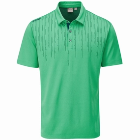 Urban Streetwear Minimalist fashion Ping Carbon Polo Shirt - Grasshopper Green