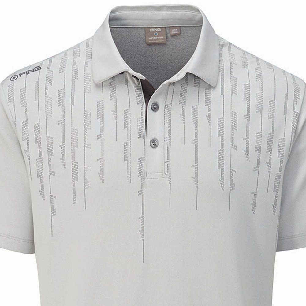 Ping Carbon Polo Shirt - Silver Soft Wearable